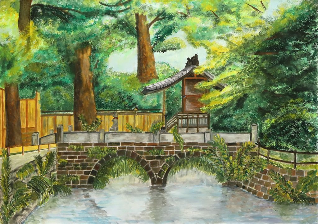 「厳島神社にかかる源氏橋」第四中学校　３年　角田　司